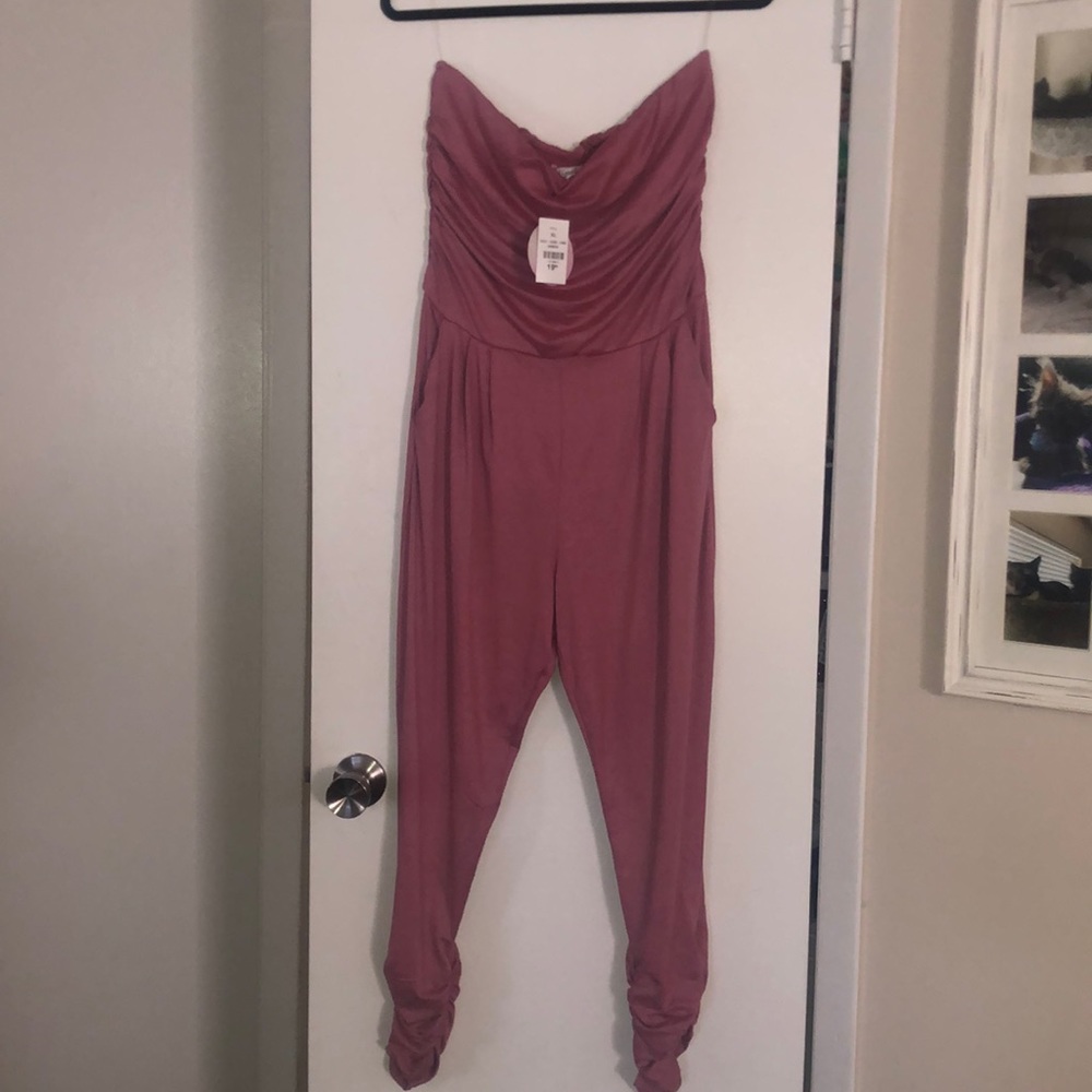 NWT Mauve Strapless Jumpsuit | XL